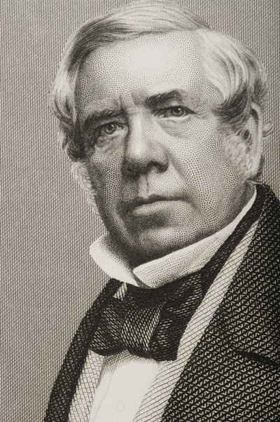 David Roberts (1796-1864) gegraveerd door D.J. Pound van een foto, uit 